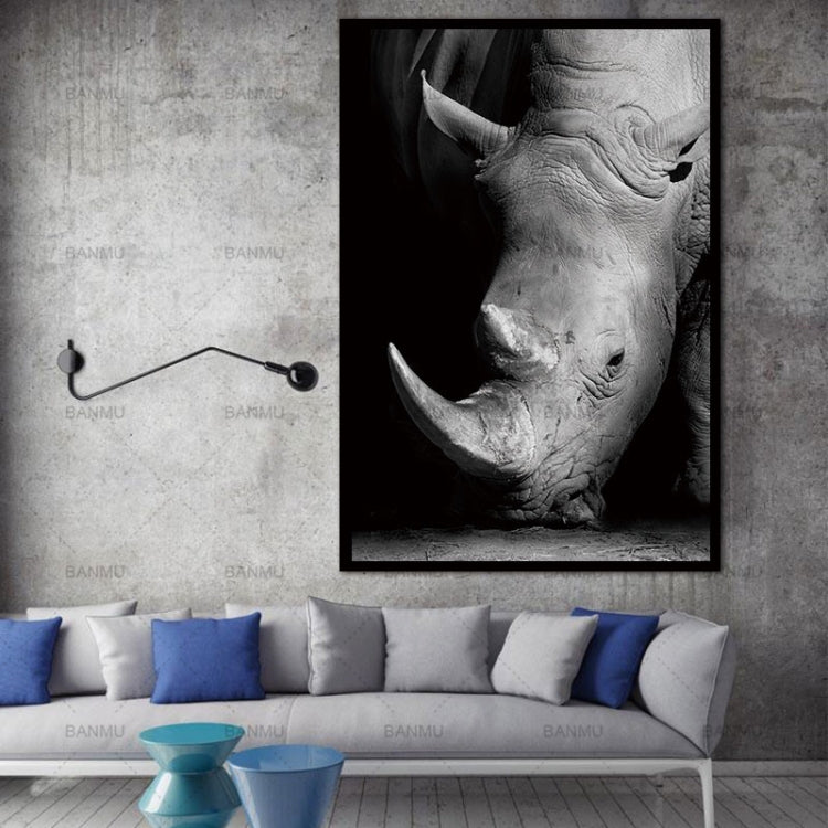 Simple Black and White Animal Decoration Painting Study Living Room Sofa Background Wall Painting Without Frame