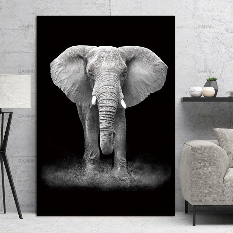 Simple Black and White Animal Decoration Painting Study Living Room Sofa Background Wall Painting Without Frame My Store