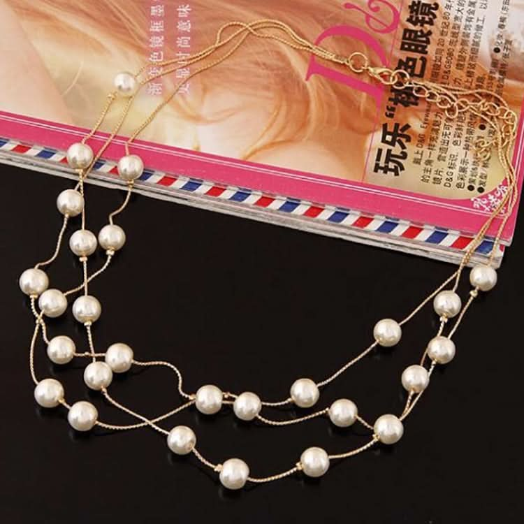 Pearl Multi-Layer Temperament Necklace Earring Bracelet set Reluova