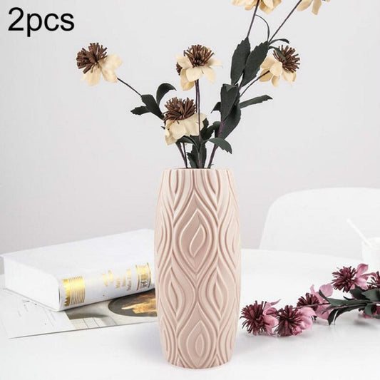 2 PCS Creative Home Flower Arrangement Decoration Wet and Dry Flower Plastic Vase-Reluova