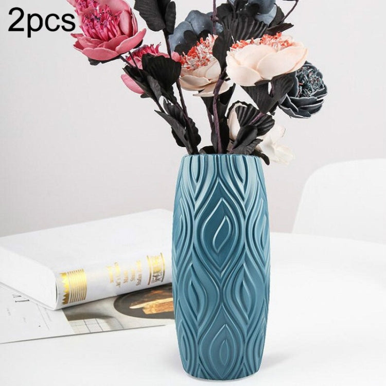 2 PCS Creative Home Flower Arrangement Decoration Wet and Dry Flower Plastic Vase-Reluova