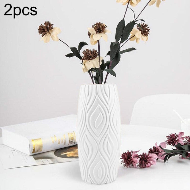 2 PCS Creative Home Flower Arrangement Decoration Wet and Dry Flower Plastic Vase-Reluova