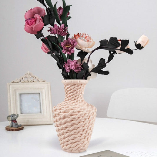 Simple Plastic Vase Dry and Wet Flowers Arrangement Container Floral Decoration