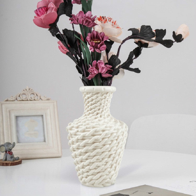 Simple Plastic Vase Dry and Wet Flowers Arrangement Container Floral Decoration My Store