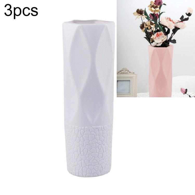 3 PCS Simple Plastic Vase Dry and Wet Flowers Arrangement Container Floral Decoration My Store