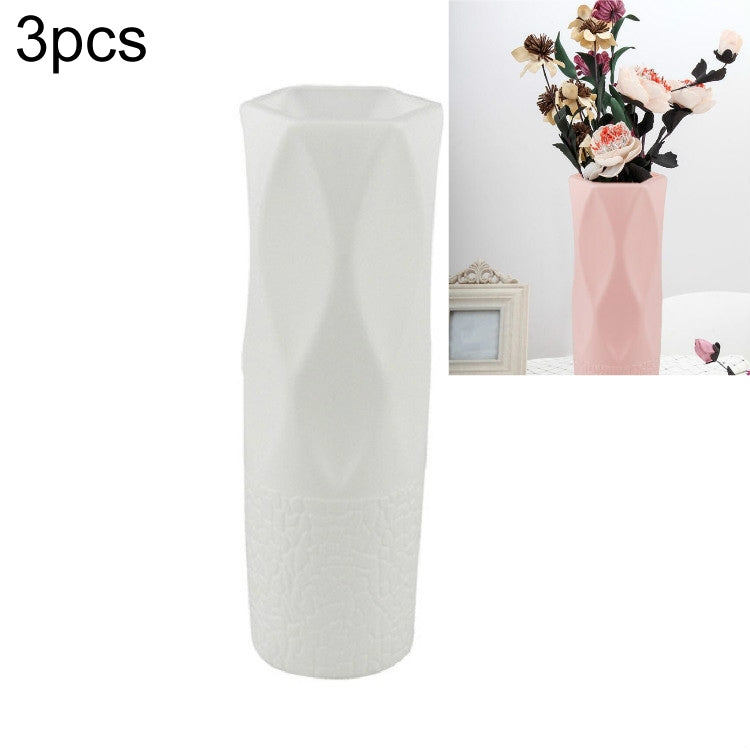 3 PCS Simple Plastic Vase Dry and Wet Flowers Arrangement Container Floral Decoration My Store