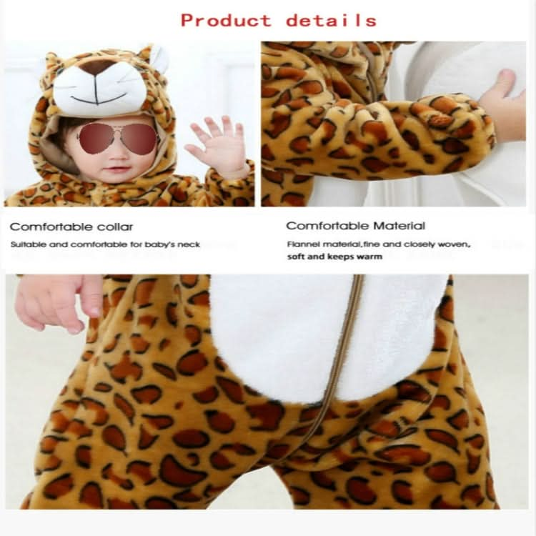 Babies Cartoon Animal Shape Flannel Jumpsuit Romper Reluova