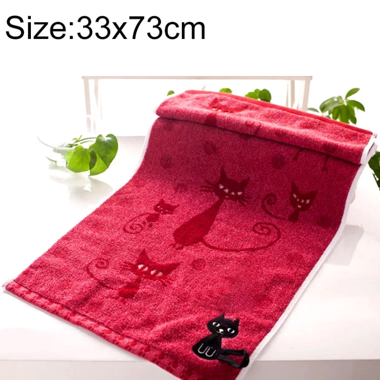 Cute Kitten Pattern Print Cotton Soft Child-Towel Household Face Towel Cartoon Cat Cotton Towels My Store