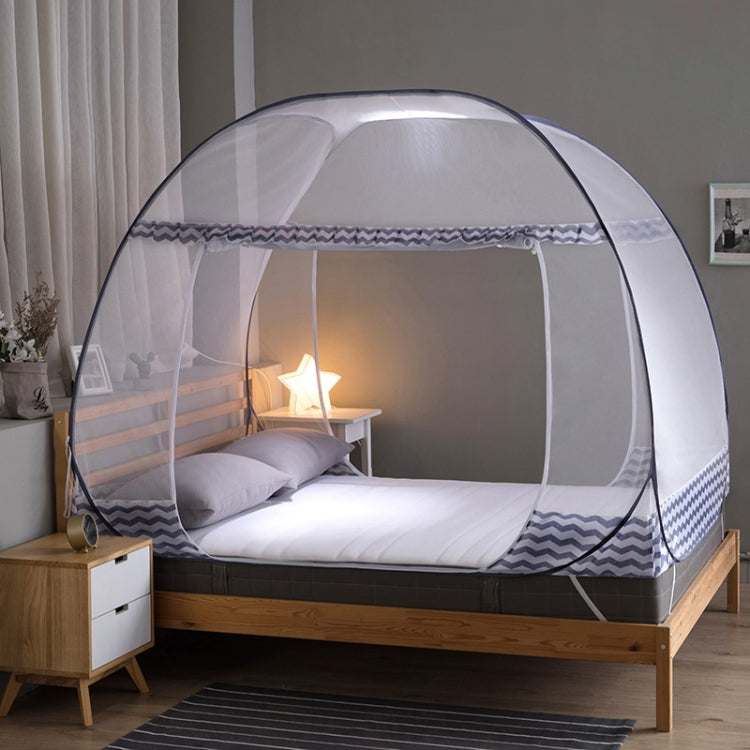 Zipper Double Door Free Installation Wire Yurt Foldable Mosquito Net