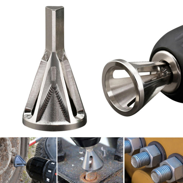 Chamfer Stainless Steel Deburring External Chamfer Tool Silver Triangle Handle Six-slot Chamfer