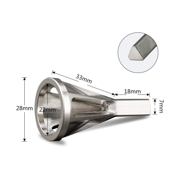 Chamfer Stainless Steel Deburring External Chamfer Tool Silver Triangle Handle Six-slot Chamfer My Store