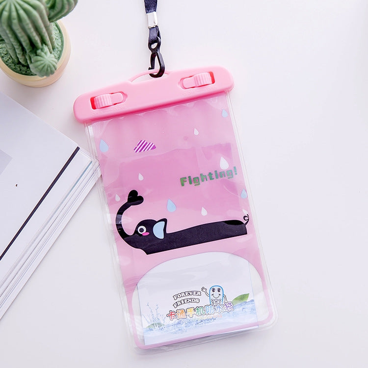 10 PCS Large Outdoor Photo Transparent Waterproof Cartoon Mobile Phone Bag