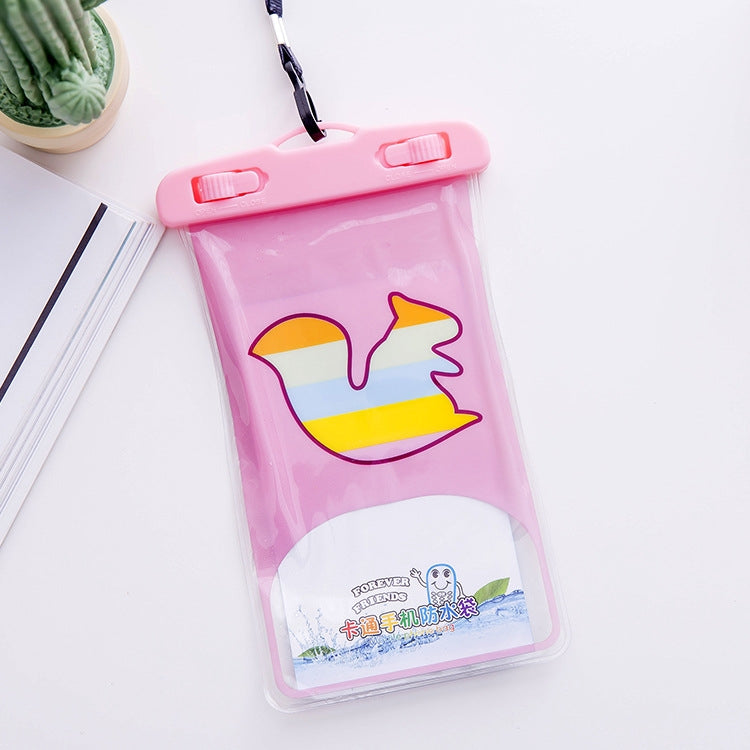 10 PCS Large Outdoor Photo Transparent Waterproof Cartoon Mobile Phone Bag