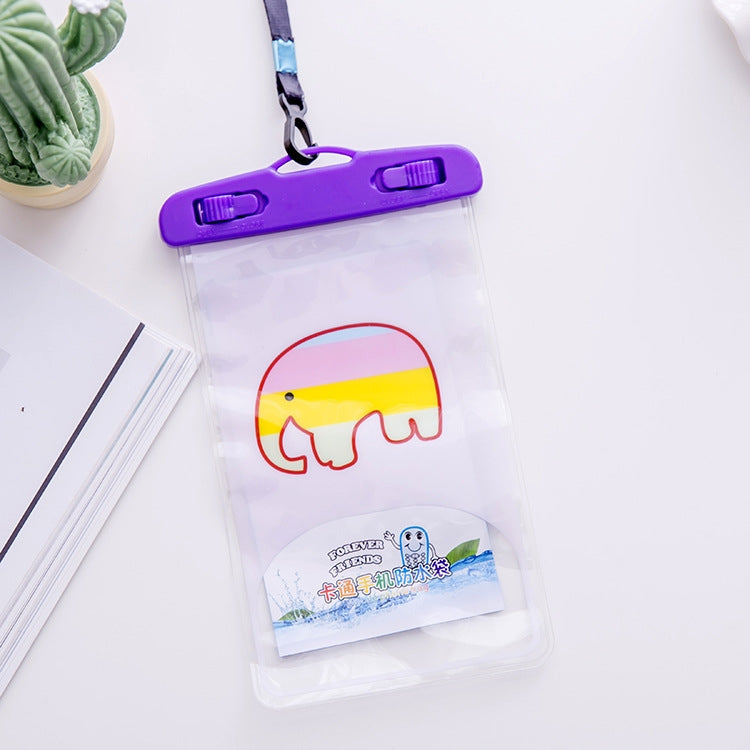 10 PCS Large Outdoor Photo Transparent Waterproof Cartoon Mobile Phone Bag