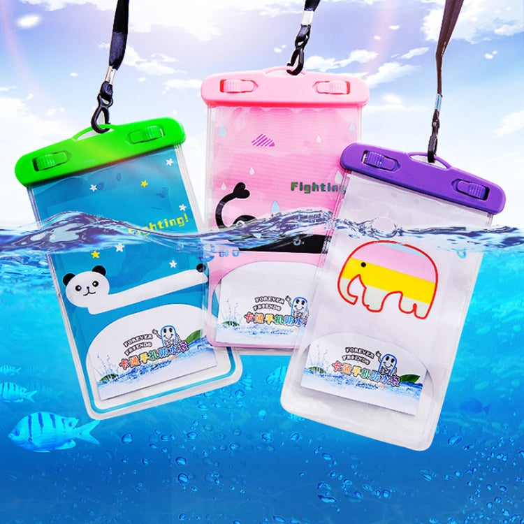 10 PCS Large Outdoor Photo Transparent Waterproof Cartoon Mobile Phone Bag