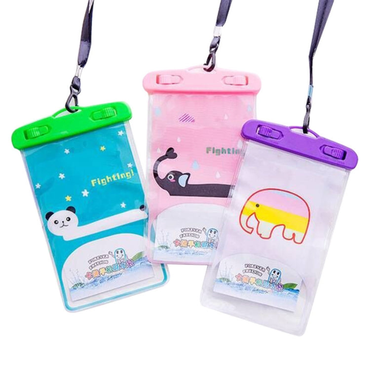 10 PCS Large Outdoor Photo Transparent Waterproof Cartoon Mobile Phone Bag