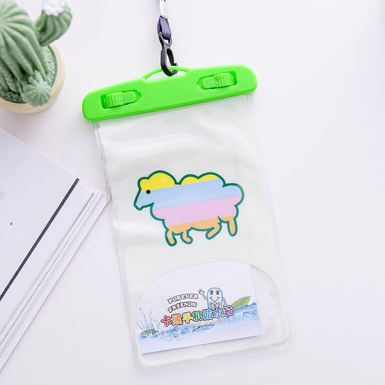 10 PCS Large Outdoor Photo Transparent Waterproof Cartoon Mobile Phone Bag