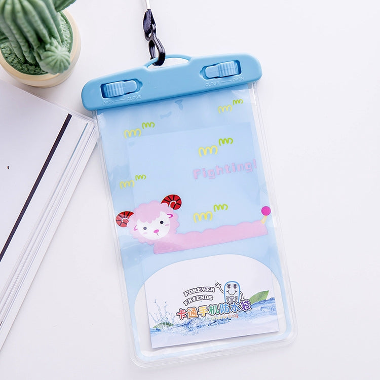 10 PCS Large Outdoor Photo Transparent Waterproof Cartoon Mobile Phone Bag