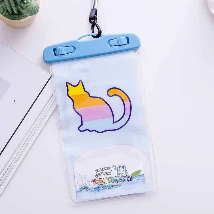 10 PCS Large Outdoor Photo Transparent Waterproof Cartoon Mobile Phone Bag