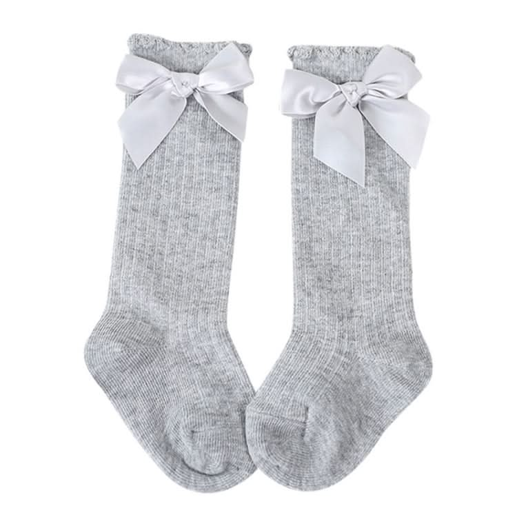 Kids Socks Toddlers Girls Big Bow Knee High Long Soft Cotton Lace baby Socks Reluova