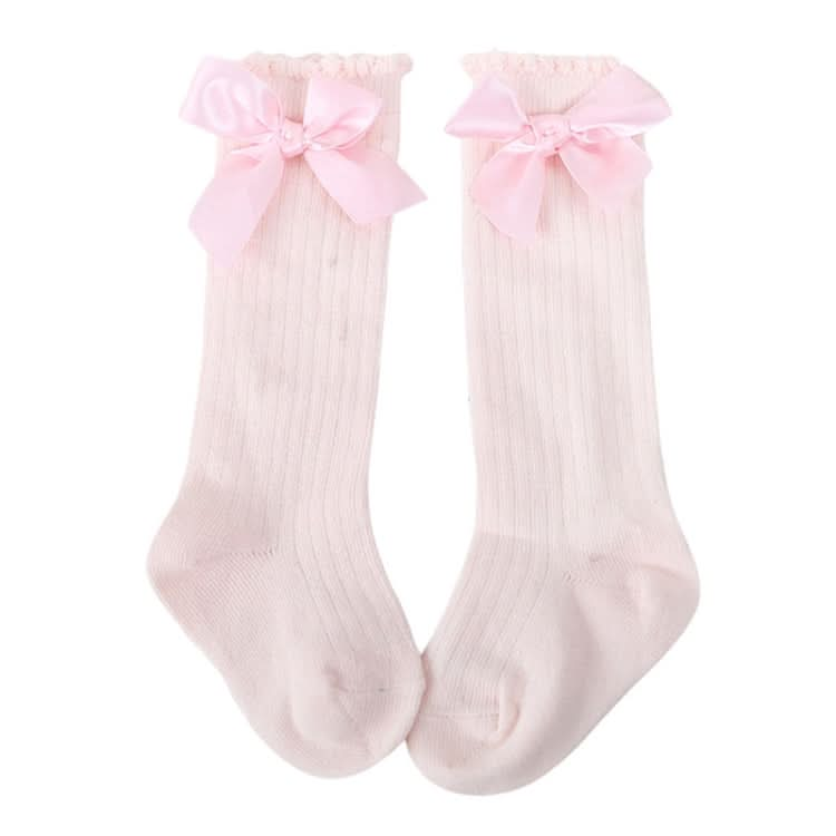 Kids Socks Toddlers Girls Big Bow Knee High Long Soft Cotton Lace baby Socks Reluova