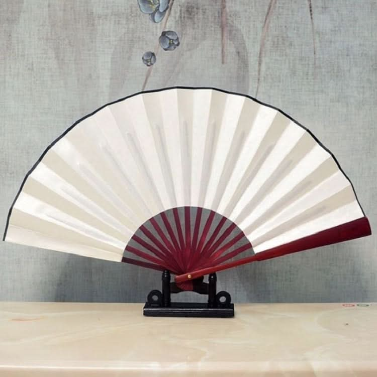 Pure Color Blank Silk Cloth Folding Fan Chinese Style Calligraphy Painting Fan