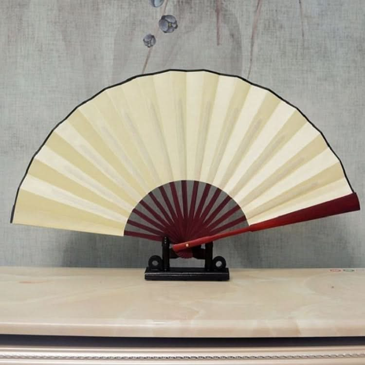 Pure Color Blank Silk Cloth Folding Fan Chinese Style Calligraphy Painting Fan Reluova