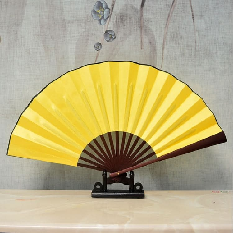 Pure Color Blank Silk Cloth Folding Fan Chinese Style Calligraphy Painting Fan Reluova