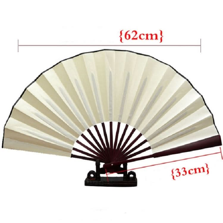 Pure Color Blank Silk Cloth Folding Fan Chinese Style Calligraphy Painting Fan Reluova