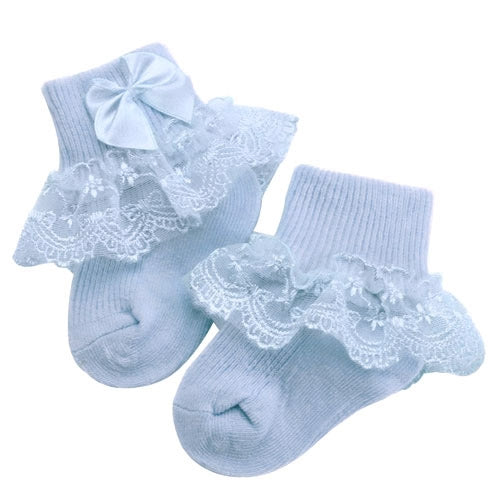 Bow Lace Baby Socks Newborn Cotton Baby Sock Reluova