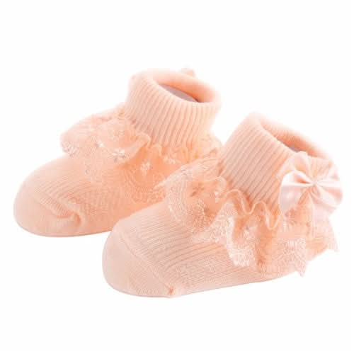 Bow Lace Baby Socks Newborn Cotton Baby Sock Reluova