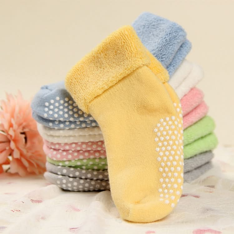 3 Pairs Cotton Baby Socks Thicken Warm Newborn Anti Slip Floor Sock-Reluova