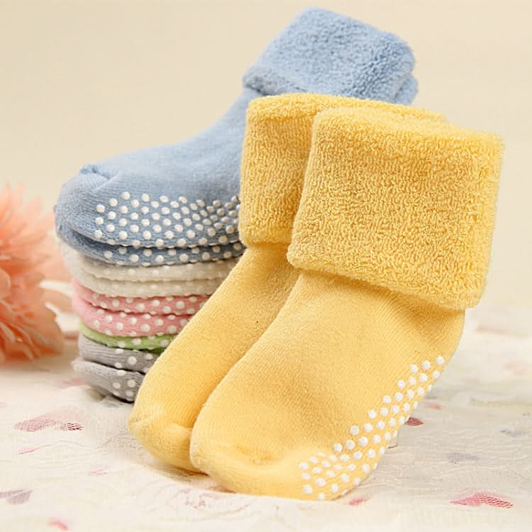 3 Pairs Cotton Baby Socks Thicken Warm Newborn Anti Slip Floor Sock-Reluova