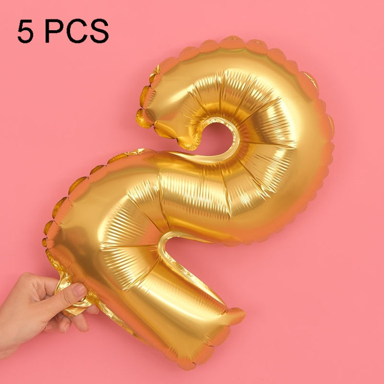 5pcs 16inch Number Foil Balloons Happy Birthday Party Wedding Balloons