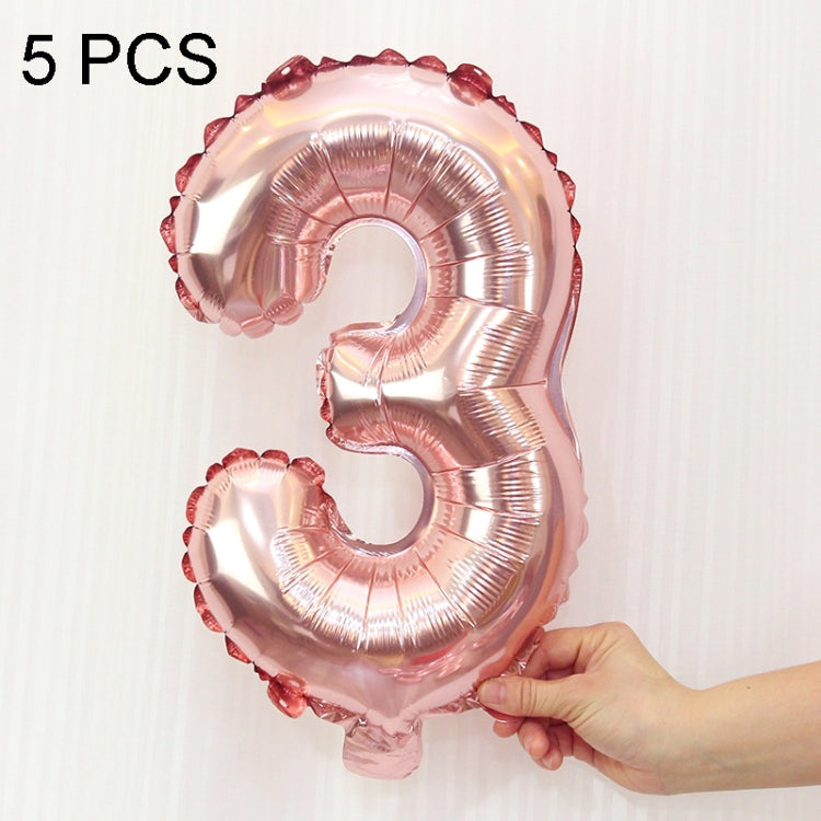 5pcs 16inch Number Foil Balloons Happy Birthday Party Wedding Balloons My Store