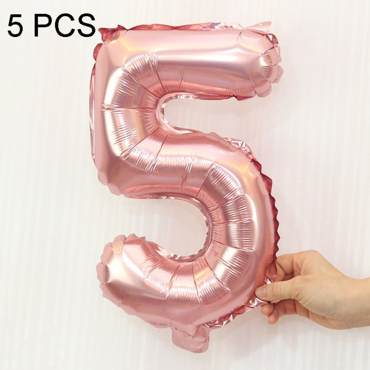 5pcs 16inch Number Foil Balloons Happy Birthday Party Wedding Balloons