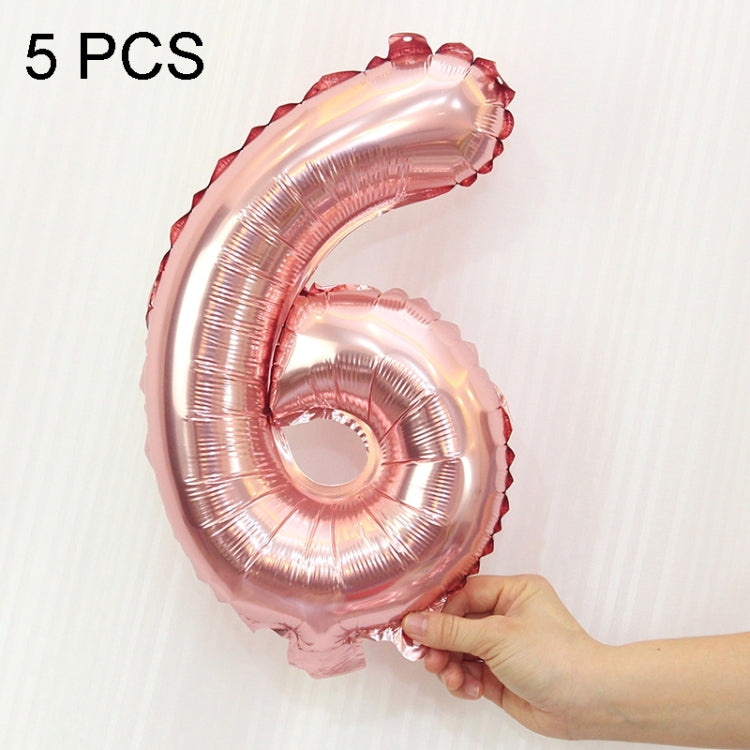 5pcs 16inch Number Foil Balloons Happy Birthday Party Wedding Balloons