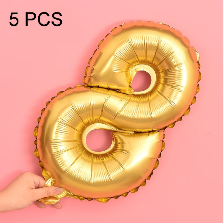 5pcs 16inch Number Foil Balloons Happy Birthday Party Wedding Balloons