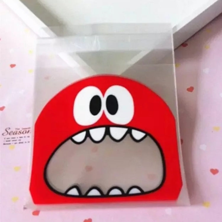 100 PCS Cute Big Teech Mouth Monster Plastic Bag Wedding Birthday Cookie Candy Gift OPP Packaging Bags