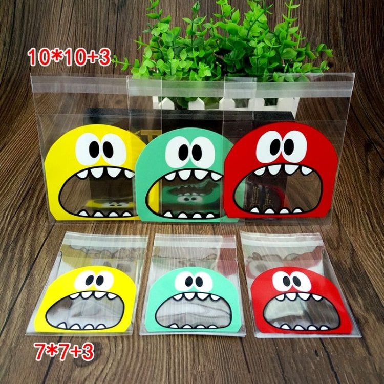 100 PCS Cute Big Teech Mouth Monster Plastic Bag Wedding Birthday Cookie Candy Gift OPP Packaging Bags