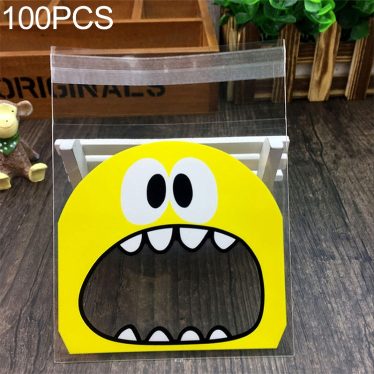 100 PCS Cute Big Teech Mouth Monster Plastic Bag Wedding Birthday Cookie Candy Gift OPP Packaging Bags