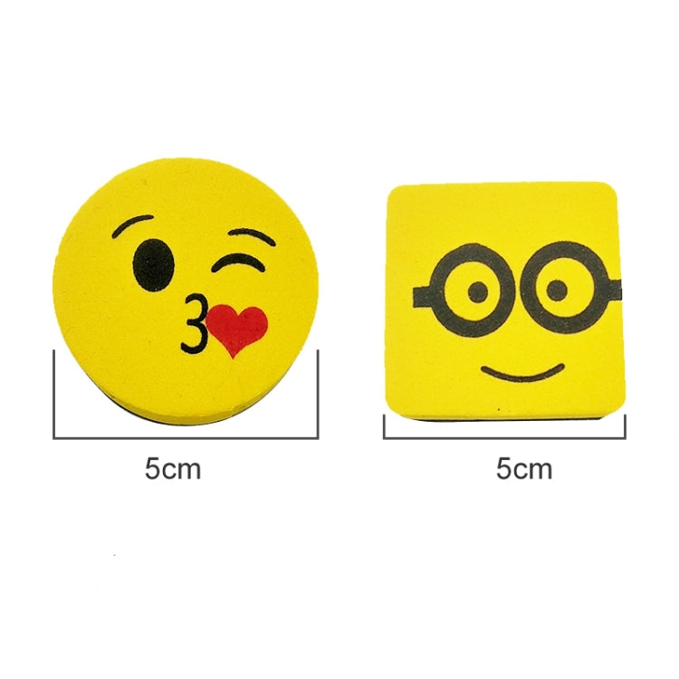 Yellow Smile Face Whiteboard Eraser Magnetic Board Erasers Wipe Dry School Blackboard Marker Cleaner 6 Styles Random Color Delivery Reluova