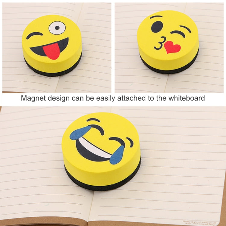 Yellow Smile Face Whiteboard Eraser Magnetic Board Erasers Wipe Dry School Blackboard Marker Cleaner 6 Styles Random Color Delivery