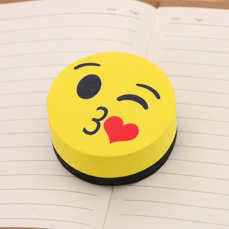 Yellow Smile Face Whiteboard Eraser Magnetic Board Erasers Wipe Dry School Blackboard Marker Cleaner 6 Styles Random Color Delivery Reluova