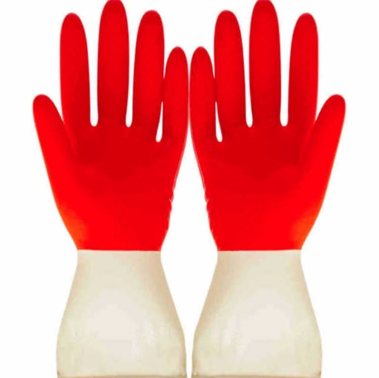 1 Pair Household Two-color Washing Gloves Housework Cleaning Laundry Dishwashing Latex Gloves - Reluova