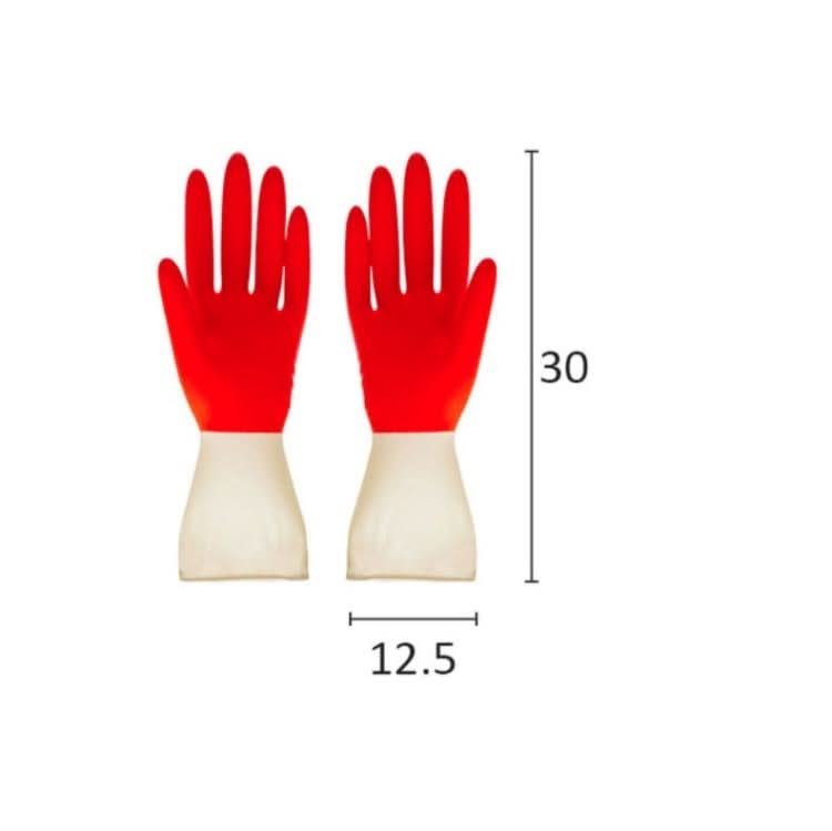 1 Pair Household Two-color Washing Gloves Housework Cleaning Laundry Dishwashing Latex Gloves - Reluova