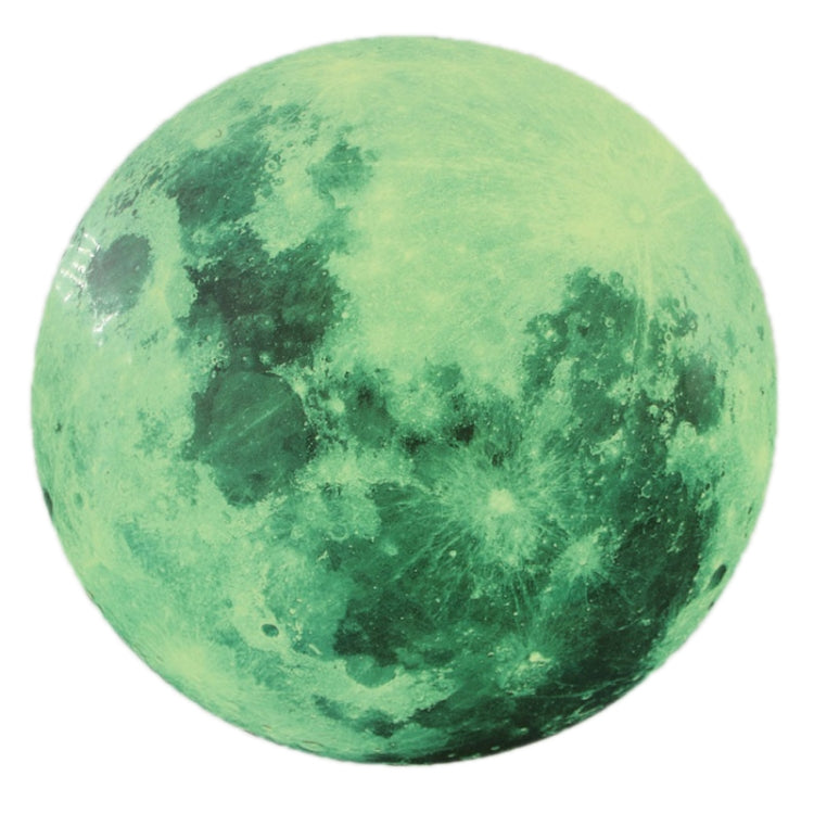 AFG33003 Home Decoration Luminous Stars Moon PVC Stickers, Specification:Green Moon 12cm My Store