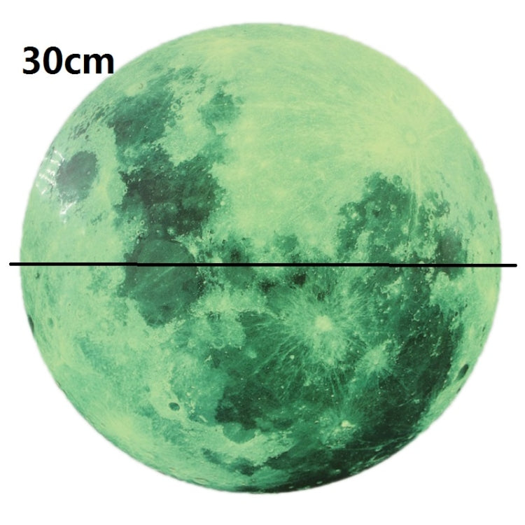 AFG33003 Home Decoration Luminous Stars Moon PVC Stickers, Specification:Green Moon 12cm My Store