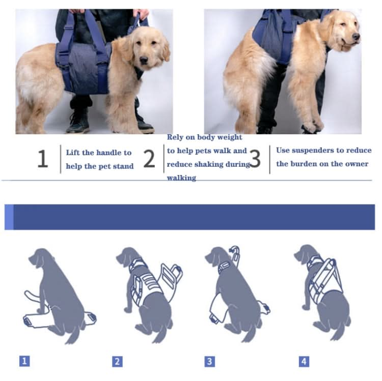 Pet Leash Senior Dogs Walking Aids Chest Harness - Reluova