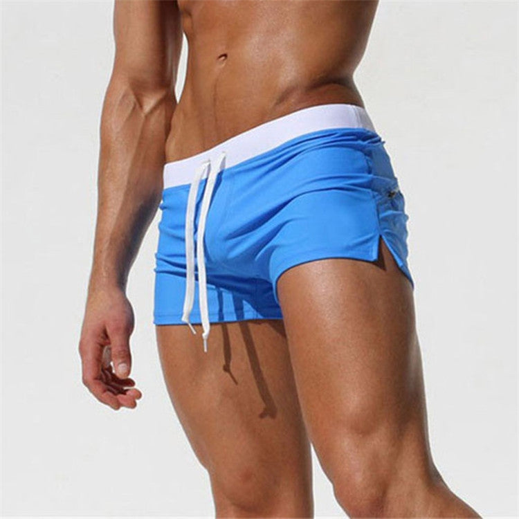 Back Pocket Flat Shorts Summer Beach Swim Shorts for Men Reluova